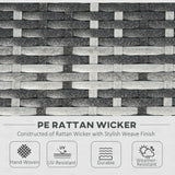 Poly Rattan Wicker Weave Garden Sofa Set With Coffee Table - Velmora