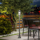Polycarbonate 1.3 m LED Solar Powered Garden Lamp Post - Velmora
