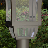 Polycarbonate 1.3 m LED Solar Powered Garden Lamp Post - Velmora