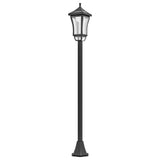 Polycarbonate 1.3 m LED Solar Powered Garden Lamp Post - Velmora