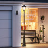 Polycarbonate 1.3 m LED Solar Powered Garden Lamp Post - Velmora
