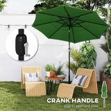 Polyester 3 Tier Tilting Parasol Umbrella 300cm Diameter - Velmora