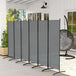 Polyester 6 Panel Folding Room Divider Freestanding Screen 172cm High  x 332cm Wide - Velmora
