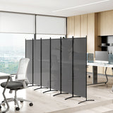 Polyester 6 Panel Folding Room Divider Freestanding Screen 172cm High  x 332cm Wide - Velmora