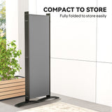 Polyester 6 Panel Folding Room Divider Freestanding Screen 172cm High  x 332cm Wide - Velmora