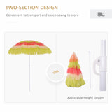 Polyester Beach Parasol Umbrella 160cm Diameter - Velmora