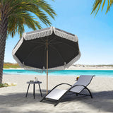 Polyester Beach Parasol Umbrella With Sand Anchor 174cm Diameter - Velmora