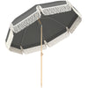 Polyester Beach Parasol Umbrella With Sand Anchor 174cm Diameter - Velmora