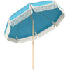 Polyester Beach Parasol Umbrella With Sand Anchor 174cm Diameter - Velmora
