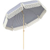 Polyester Beach Parasol Umbrella With Sand Anchor 174cm Diameter - Velmora