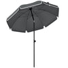 Polyester Beach Parasol Umbrella With Sand Anchor 177cm Diameter - Velmora