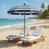 Polyester Beach Parasol Umbrella With Sand Anchor 177cm Diameter - Velmora