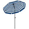Polyester Beach Parasol Umbrella With Sand Anchor 177cm Diameter - Velmora