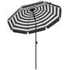 Polyester Beach Parasol Umbrella With Sand Anchor 177cm Diameter - Velmora