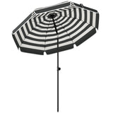 Polyester Beach Parasol Umbrella With Sand Anchor 177cm Diameter - Velmora