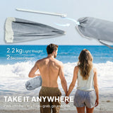 Polyester Beach Parasol Umbrella With Sand Anchor 178cm Diameter - Velmora