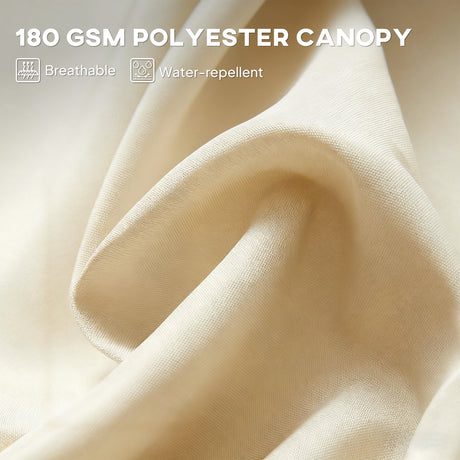 Polyester Double Sided Parasol Umbrella 455cm Width x 265cm Depth - Velmora