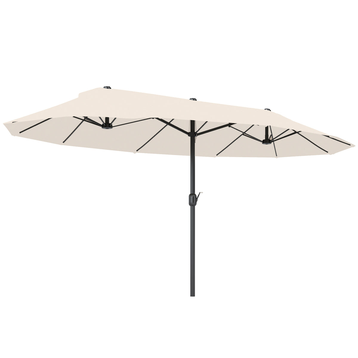 Polyester Double Sided Parasol Umbrella 455cm Width x 265cm Depth - Velmora