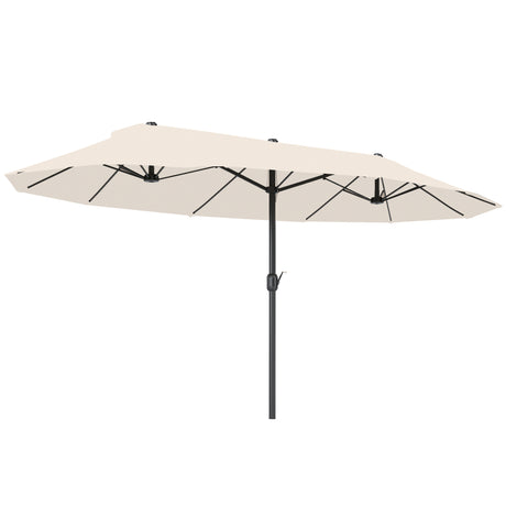 Polyester Double Sided Parasol Umbrella 455cm Width x 265cm Depth - Velmora