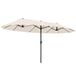 Polyester Double Sided Parasol Umbrella 455cm Width x 265cm Depth - Velmora