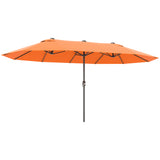 Polyester Double Sided Parasol Umbrella 455cm Width x 265cm Depth - Velmora