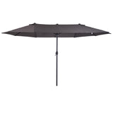 Polyester Double Sided Parasol Umbrella 460cm Width x 270cm Depth - Velmora