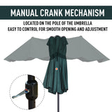 Polyester Double Sided Parasol Umbrella 460cm Width x 270cm Depth - Velmora