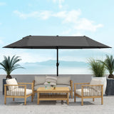Polyester Double Sided Parasol Umbrella 460cm Width x 270cm Depth - Velmora