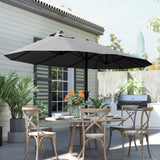 Polyester Double Sided Parasol Umbrella 460cm Width x 270cm Depth - Velmora