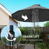 Polyester Double Sided Parasol Umbrella 460cm Width x 270cm Depth - Velmora
