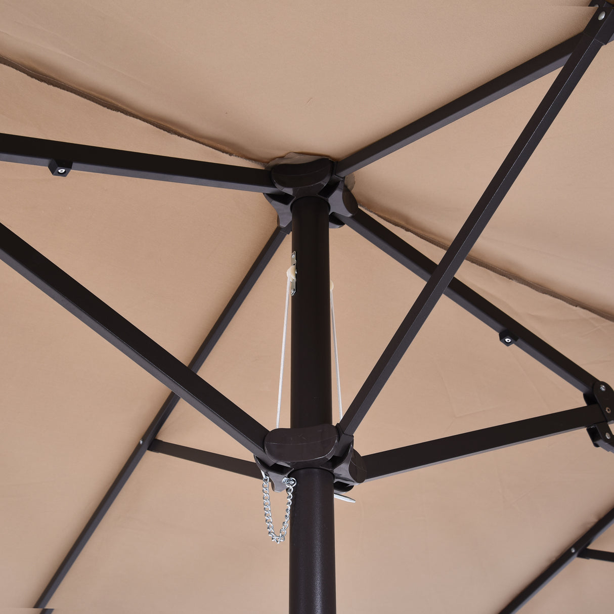 Polyester Double Sided Parasol Umbrella 460cm Width x 270cm Depth - Velmora