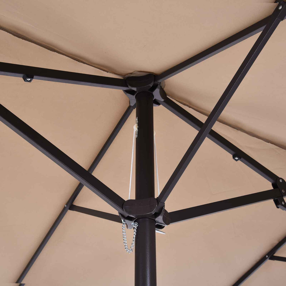 Polyester Double Sided Parasol Umbrella 460cm Width x 270cm Depth - Velmora