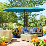 Polyester Double Sided Parasol Umbrella 460cm Width x 270cm Depth - Velmora