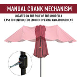 Polyester Double Sided Parasol Umbrella 460cm Width x 270cm Depth - Velmora