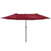 Polyester Double Sided Parasol Umbrella 460cm Width x 270cm Depth - Velmora