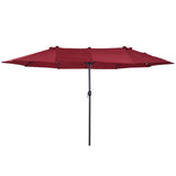 Polyester Double Sided Parasol Umbrella 460cm Width x 270cm Depth - Velmora