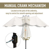 Polyester Double Sided Parasol Umbrella With Cross Base 460cm Width x 270cm Depth - Velmora