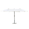 Polyester Double Sided Parasol Umbrella With Cross Base 460cm Width x 270cm Depth - Velmora