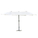 Polyester Double Sided Parasol Umbrella With Cross Base 460cm Width x 270cm Depth - Velmora