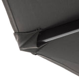 Polyester Double Sided Parasol Umbrella With Cross Base 460cm Width x 270cm Depth - Velmora