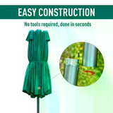 Polyester Double Sided Parasol Umbrella With Cross Base 460cm Width x 270cm Depth - Velmora