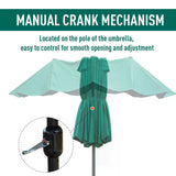 Polyester Double Sided Parasol Umbrella With Cross Base 460cm Width x 270cm Depth - Velmora