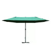 Polyester Double Sided Parasol Umbrella With Cross Base 460cm Width x 270cm Depth - Velmora