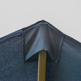 Polyester Double Sided Parasol Umbrella With Cross Base 460cm Width x 270cm Depth - Velmora