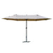 Polyester Double Sided Parasol Umbrella With Cross Base 460cm Width x 270cm Depth - Velmora