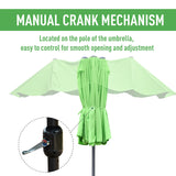 Polyester Double Sided Parasol Umbrella With Cross Base 460cm Width x 270cm Depth - Velmora