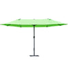 Polyester Double Sided Parasol Umbrella With Cross Base 460cm Width x 270cm Depth - Velmora
