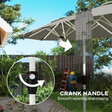 Polyester Double Sided Parasol Umbrella With LED Solar Light 295cm Width x 150cm Depth - Velmora