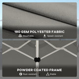 Polyester Double Sided Parasol Umbrella With LED Solar Light 295cm Width x 150cm Depth - Velmora