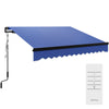 Polyester Electric Awning With LED Light 250cm Wide x 195cm Depth - Velmora